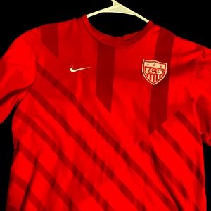 Red Nike soccer Tee